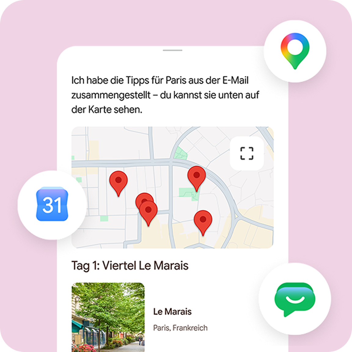 Bild von Google Maps mit dem Standort von Frankreich.