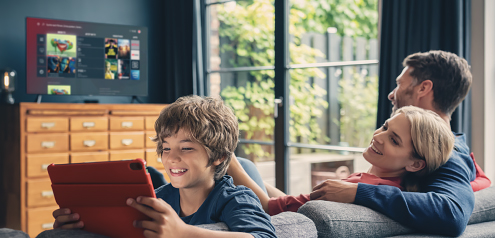 Familie mit Devices