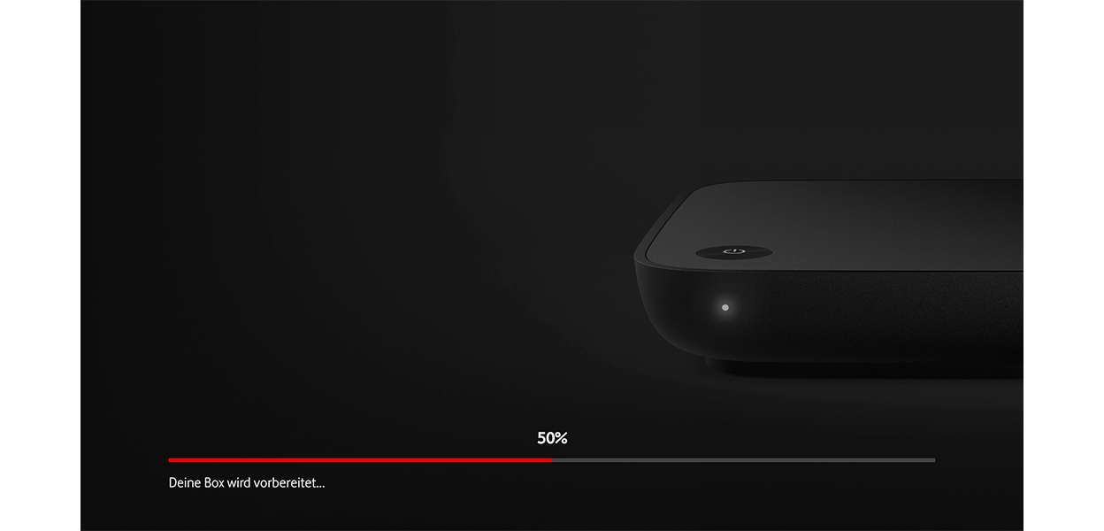 Anleitungsfoto: Deine Box wird vorbereitet und startet den Sendersuchlauf