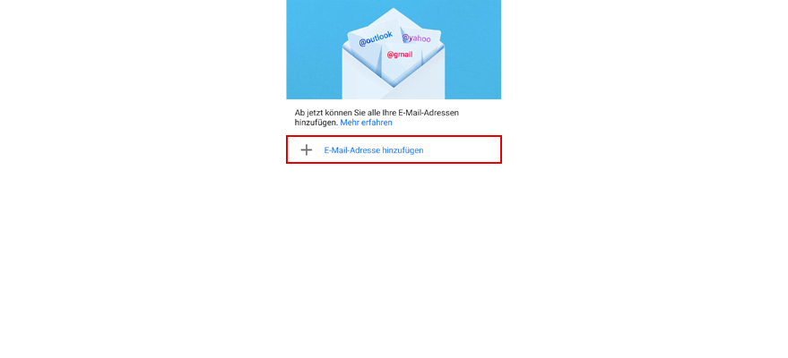 E-Mail-Adresse hinzufügen