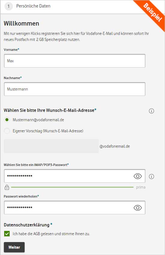 Hilfe Vodafone EMail einrichten Vodafone EMail