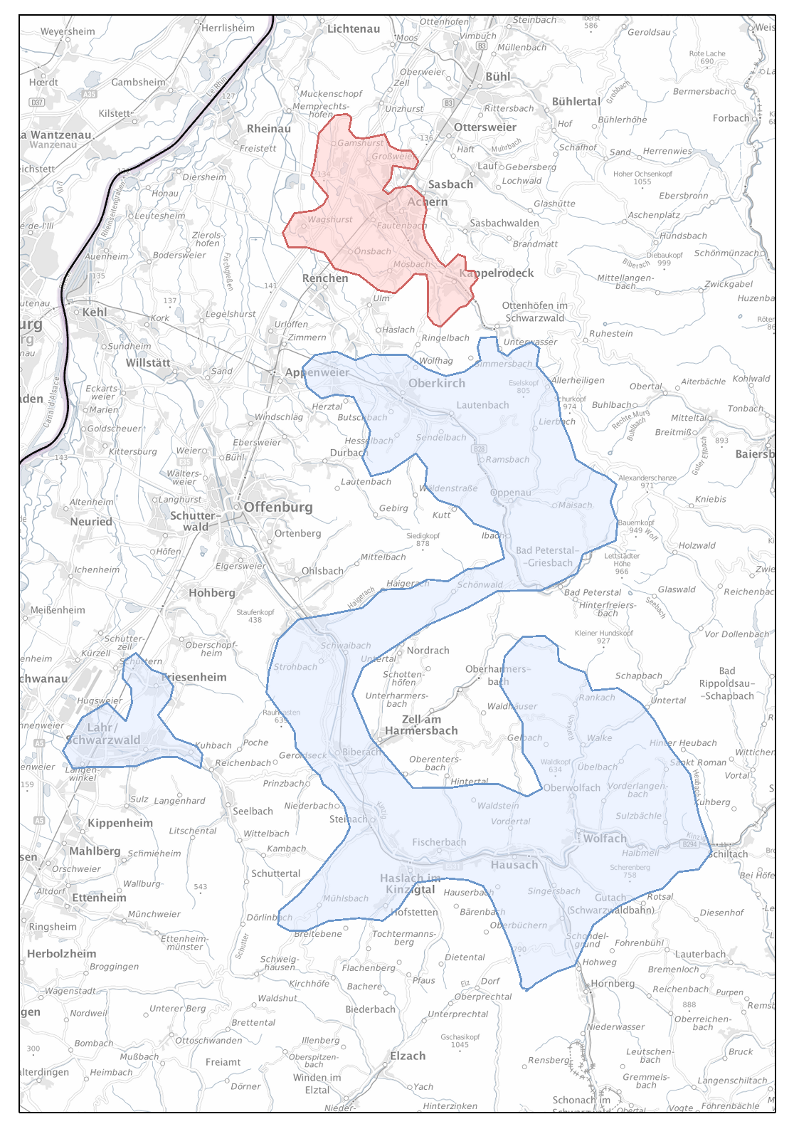 Ausbaugebiete im Ortenaukreis