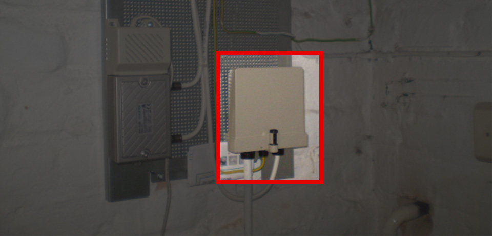 Beispielbild des Übergabepunktes mit Hausverteilanlage