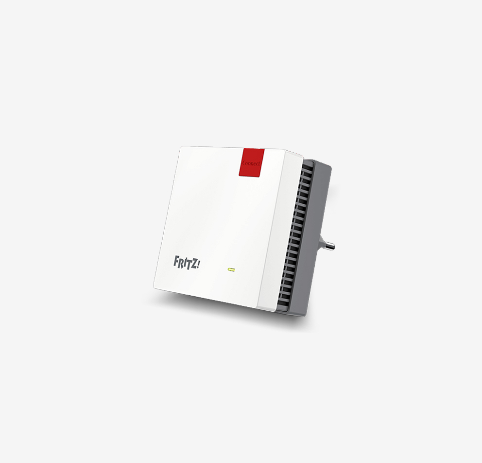 Produktfoto: FRITZ!Repeater 1700. Ansicht von oben, in wei&szlig;.