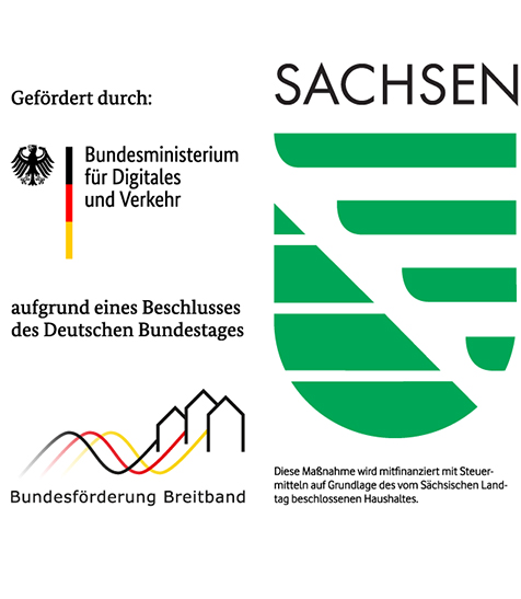 Firmenlogos der Ausbaupartner für das Glasfasernetz in Leipzig