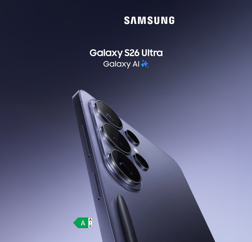 Das neue Samsung Galaxy S26 Ultra. Energieeffizienzklasse A.
