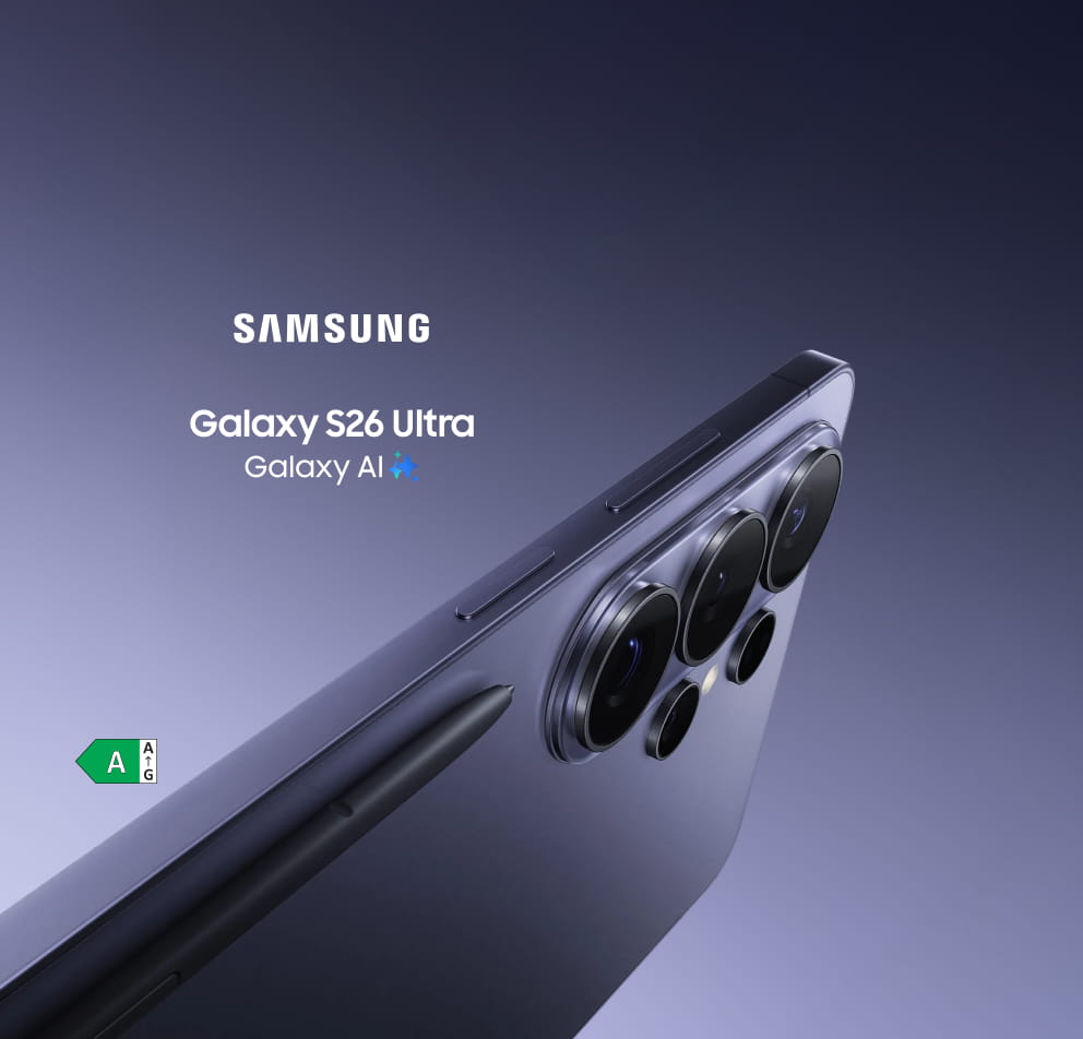 Das neue Samsung Galaxy S26 Ultra. Energieeffizienzklasse A.