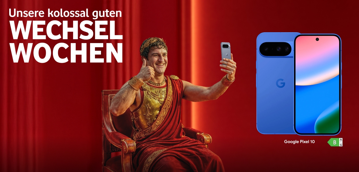 Unsere kolossal guten Wechselwochen: Das Google Pixel 10 mit Energieeffizienzklasse B.