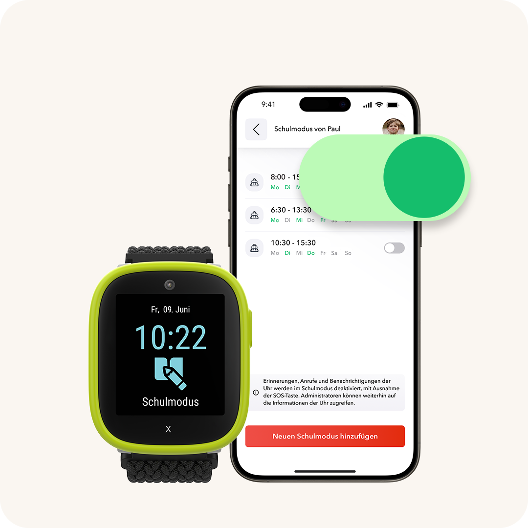 Xplora Smartwatch im Schulmodus